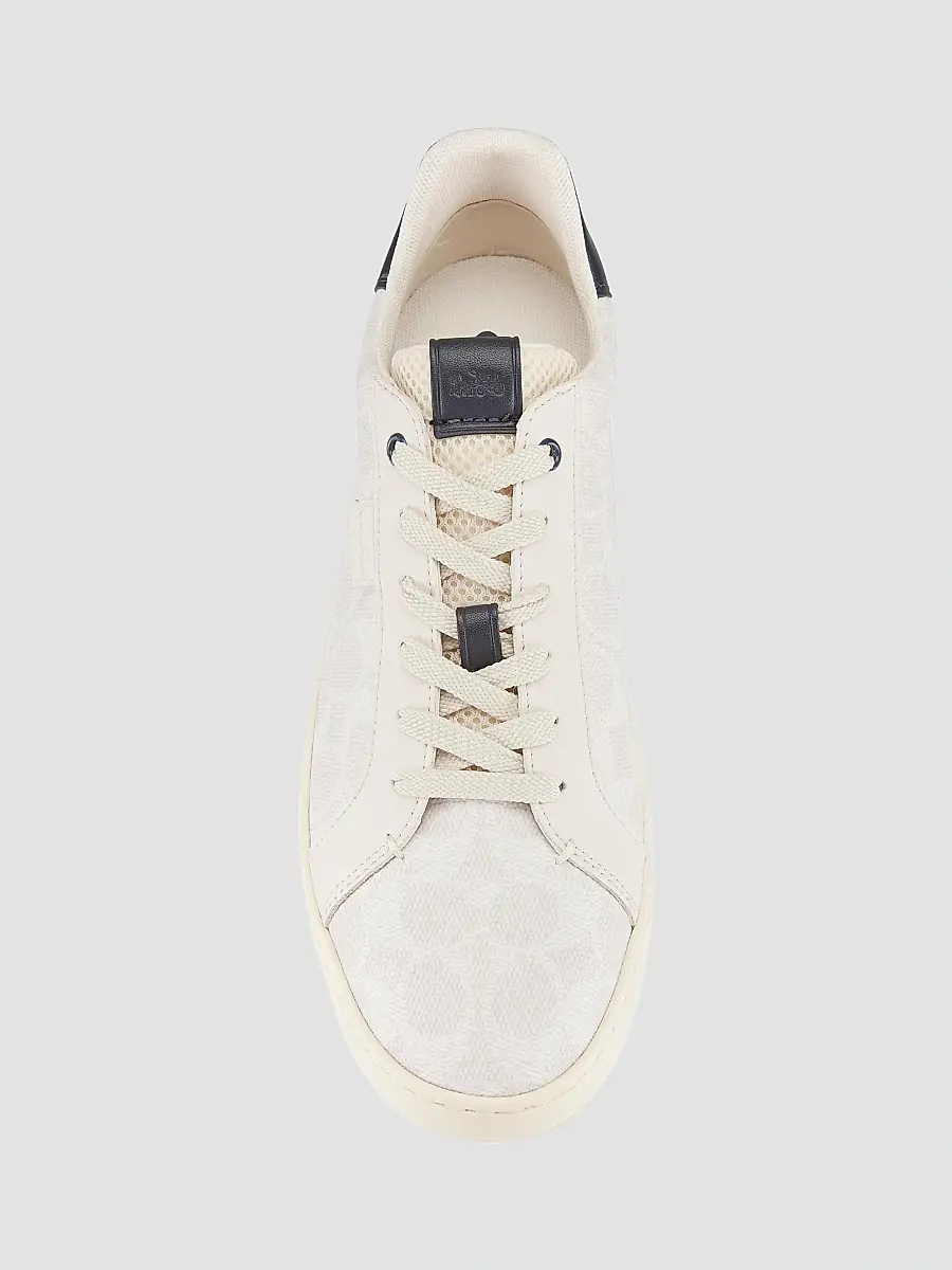 COACH Men's Low-Top Monogram Logo Sneakers - Chalk Cobalt | Thumbnail 5 COACH Men's Low-Top Monogram Logo Sneakers - Chalk Cobalt | Thumbnail 5