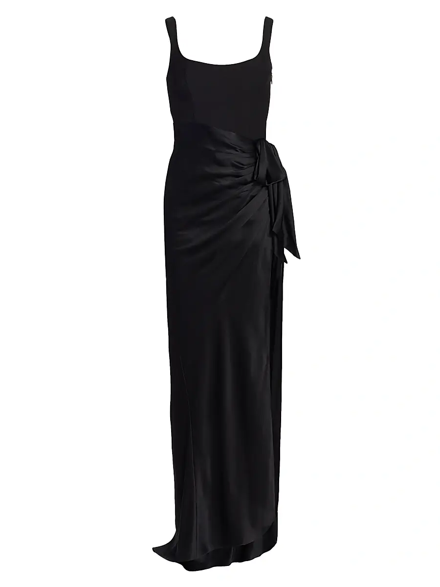 Cinq à Sept Women's Marian Draped Gown - Black | Image 1 Cinq à Sept Women's Marian Draped Gown - Black | Image 1