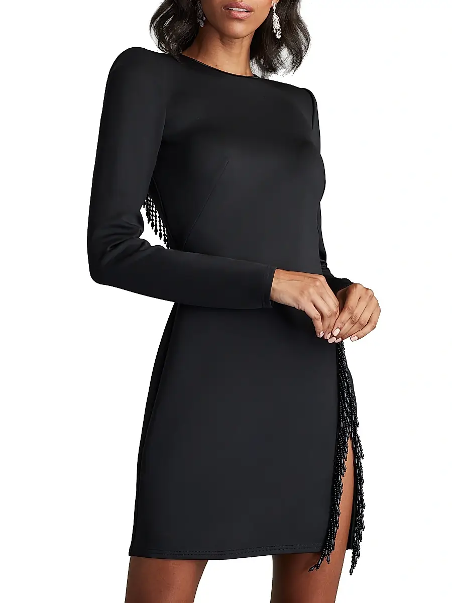 Sho by Tadashi Shoji Women's Scuba-Knit Beaded Minidress | Thumbnail 2