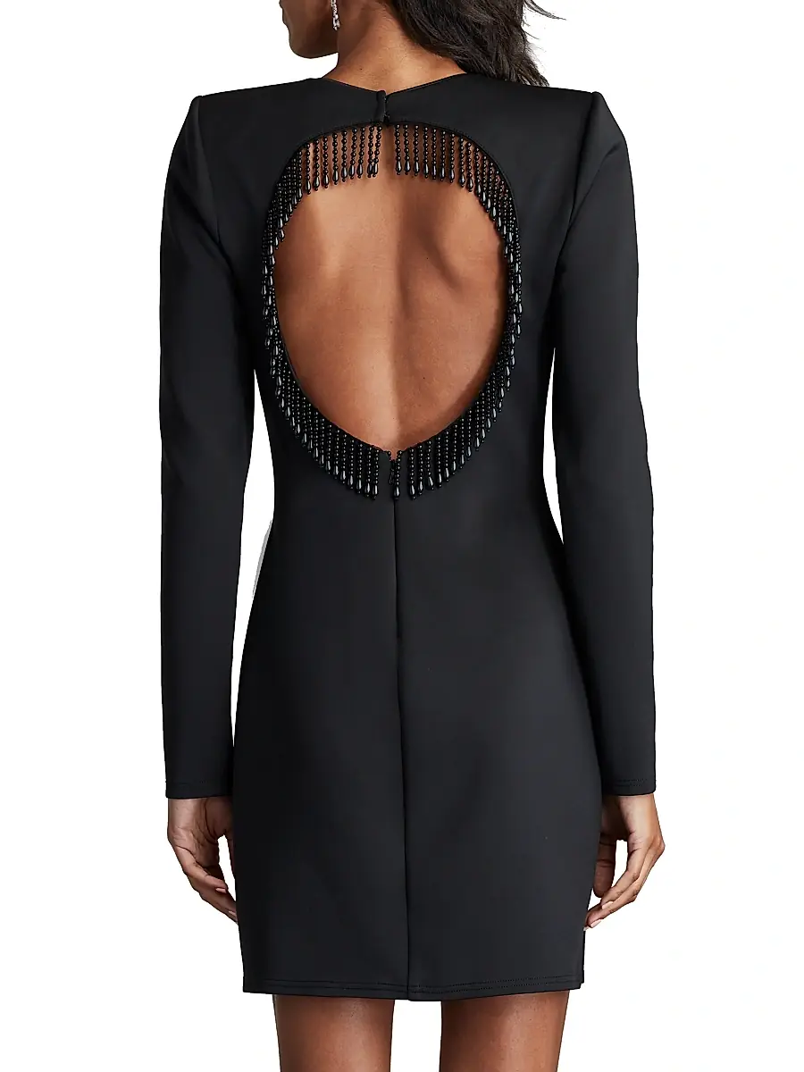 Sho by Tadashi Shoji Women's Scuba-Knit Beaded Minidress | Thumbnail 4
