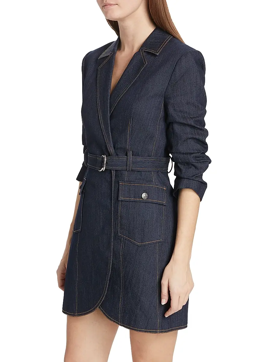 Cinq à Sept Women's Jenessa Denim Blazer Minidress | Thumbnail 4 Cinq à Sept Women's Jenessa Denim Blazer Minidress | Thumbnail 4