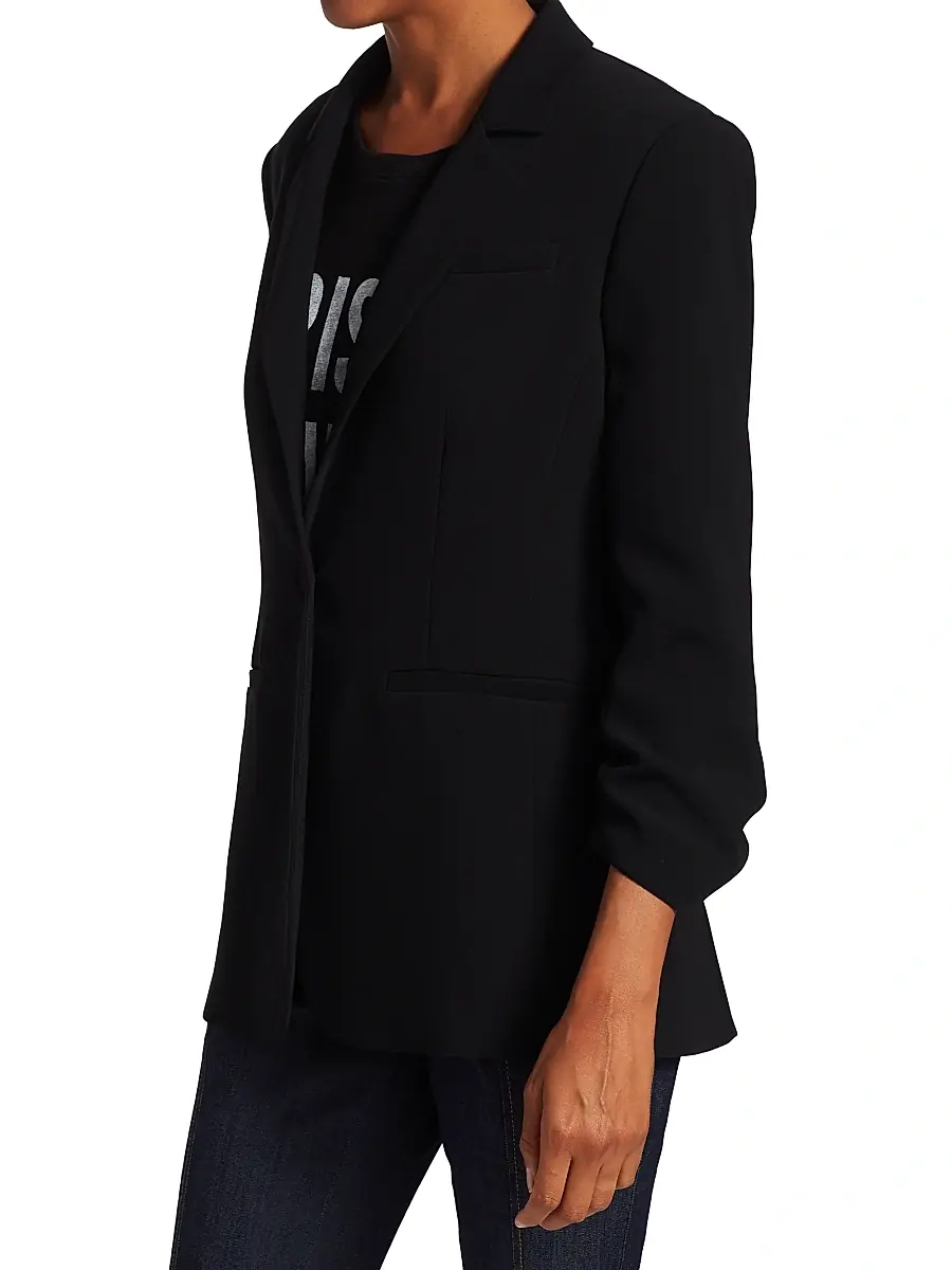 Cinq à Sept Women's Khloe Crepe Ruched Blazer | Thumbnail 15