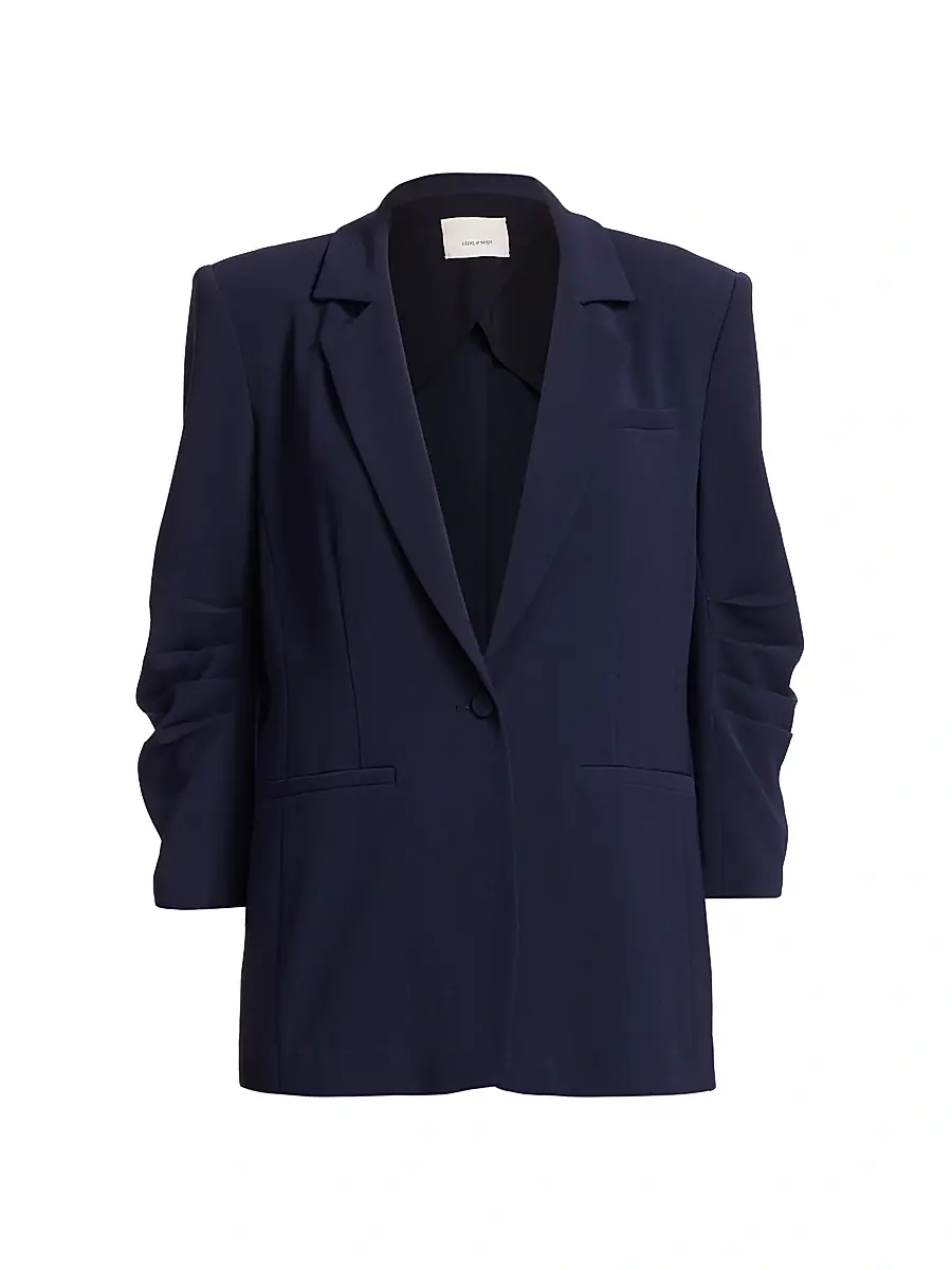 Cinq à Sept Women's Khloe Crepe Ruched Blazer | Thumbnail 19