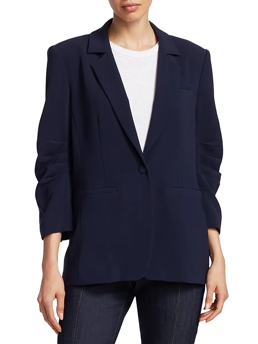 Cinq à Sept Women's Khloe Crepe Ruched Blazer | Thumbnail 21