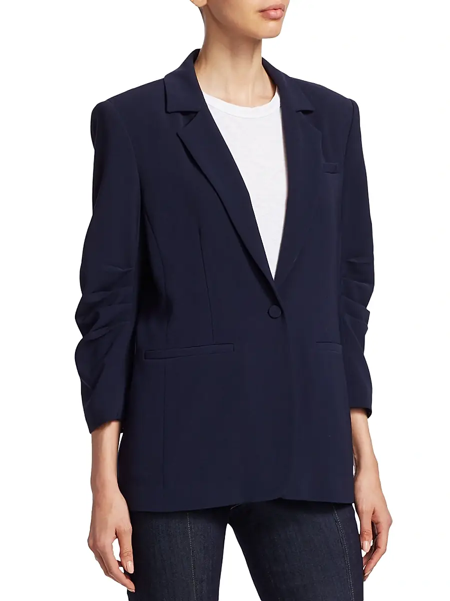 Cinq à Sept Women's Khloe Crepe Ruched Blazer | Thumbnail 22