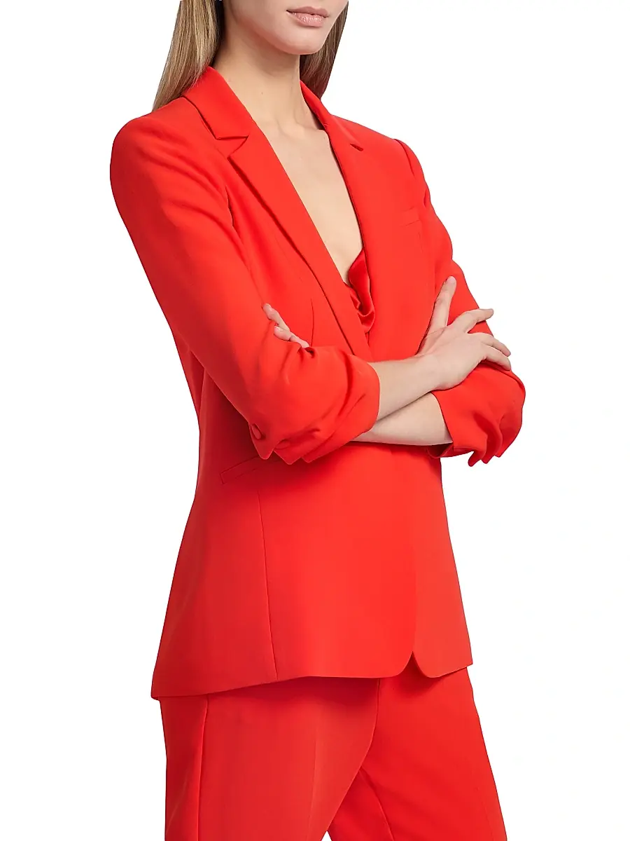 Cinq à Sept Women's Khloe Crepe Ruched Blazer | Thumbnail 8