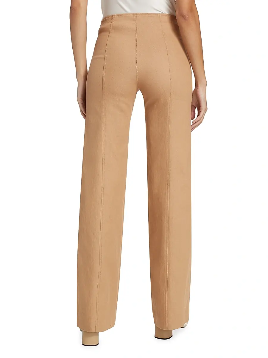 Cinq à Sept Women's Azure Cotton-Blend Zip Pants | Thumbnail 5 Cinq à Sept Women's Azure Cotton-Blend Zip Pants | Thumbnail 5