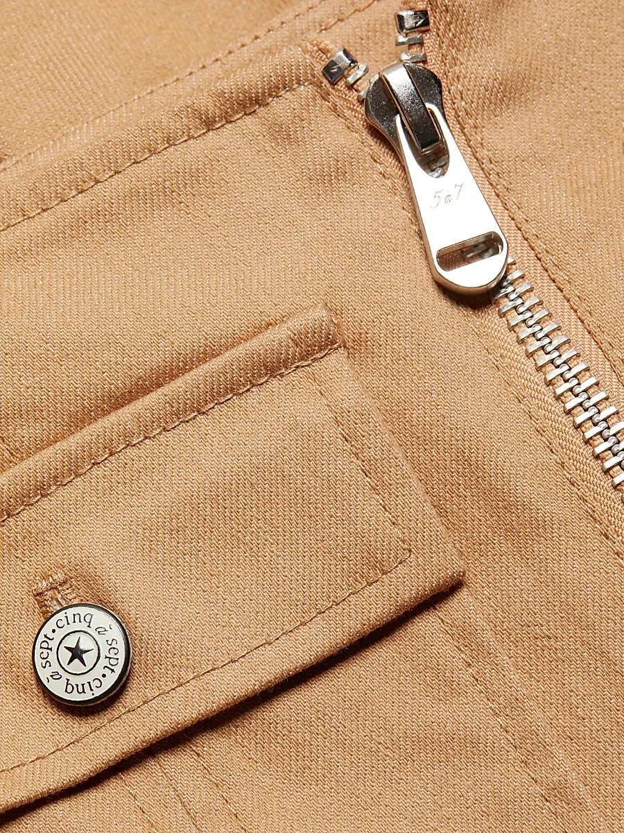 Cinq à Sept Women's Azure Cotton-Blend Zip Pants | Thumbnail 7 Cinq à Sept Women's Azure Cotton-Blend Zip Pants | Thumbnail 7