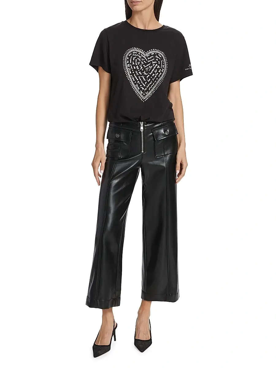 Cinq à Sept Women's Love Letter Rhinestone T-Shirt | Thumbnail 2