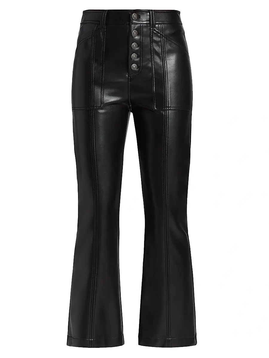Cinq à Sept Women's Wallace Faux Leather Pants - Black | Image 1 Cinq à Sept Women's Wallace Faux Leather Pants - Black | Image 1