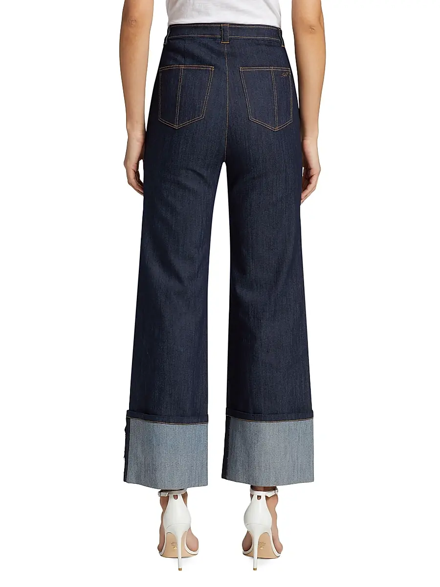 Cinq à Sept Women's Benji Cuffed Wide-Leg Jeans | Thumbnail 5 Cinq à Sept Women's Benji Cuffed Wide-Leg Jeans | Thumbnail 5