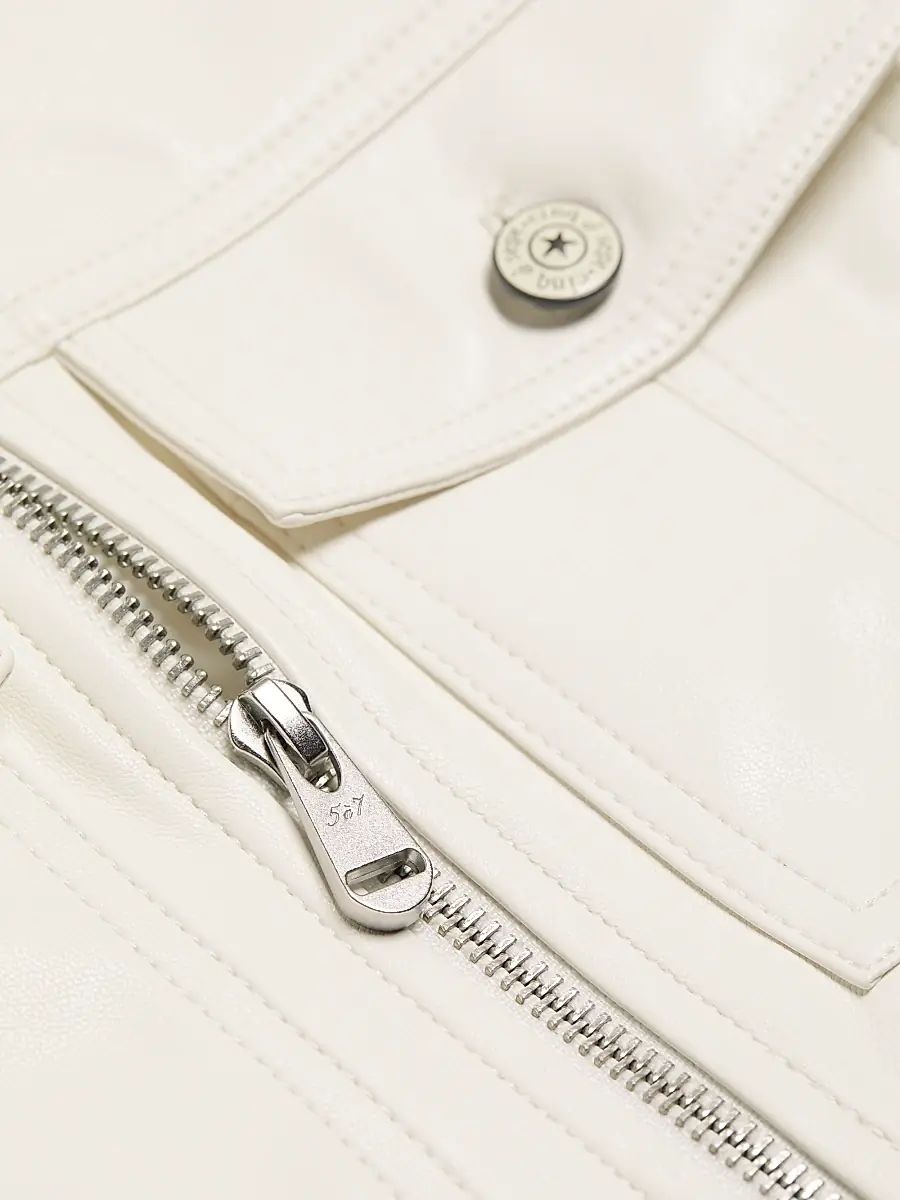 Cinq à Sept Women's Holly Faux Leather Puff-Sleeve Jacket | Thumbnail 7