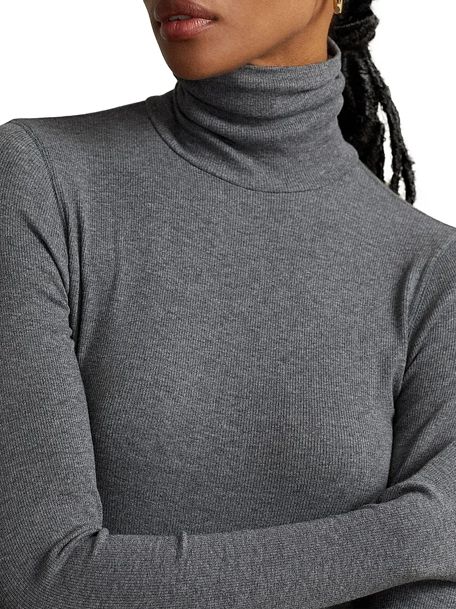 Polo Ralph Lauren Women's Stretch Rib-Knit Turtleneck Sweater | Thumbnail 5 Polo Ralph Lauren Women's Stretch Rib-Knit Turtleneck Sweater | Thumbnail 5