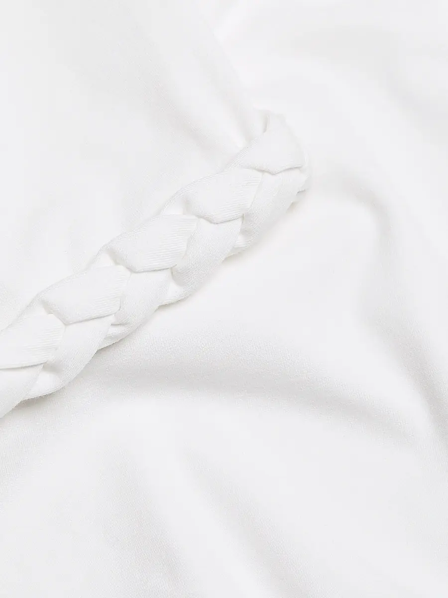 Cinq à Sept Women's Braided Cotton Pullover Tee | Thumbnail 6 Cinq à Sept Women's Braided Cotton Pullover Tee | Thumbnail 6