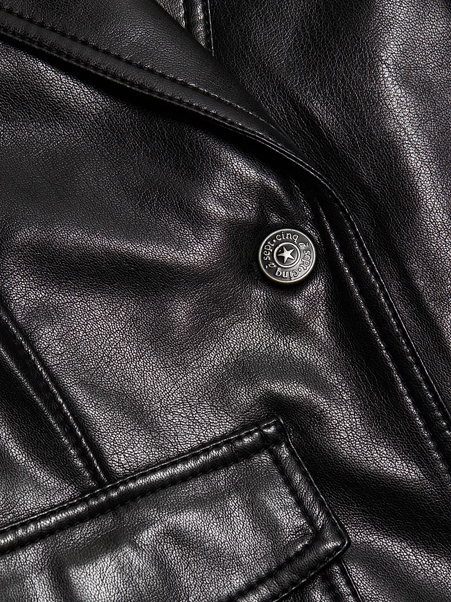 Cinq à Sept Women's Louisa Faux Leather Scrunched Jacket | Thumbnail 7 Cinq à Sept Women's Louisa Faux Leather Scrunched Jacket | Thumbnail 7