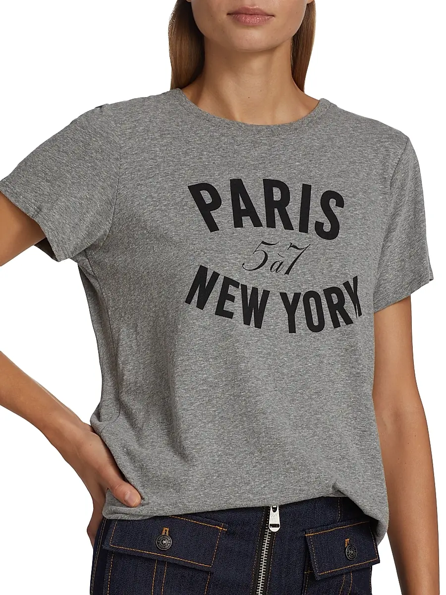 Cinq à Sept Women's Paris New York Graphic T-Shirt | Thumbnail 6 Cinq à Sept Women's Paris New York Graphic T-Shirt | Thumbnail 6