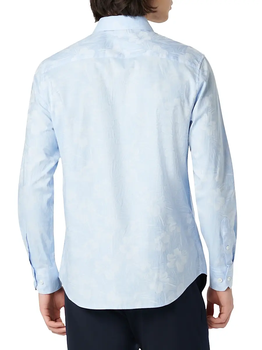 Bugatchi Men's Julian Floral Cotton Button-Front Shirt | Thumbnail 5 Bugatchi Men's Julian Floral Cotton Button-Front Shirt | Thumbnail 5