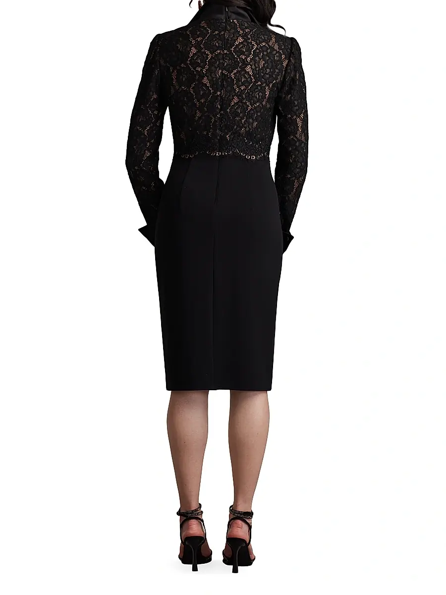 Tadashi Shoji Women's Lace & Crepe Sheath Dress | Thumbnail 5 Tadashi Shoji Women's Lace & Crepe Sheath Dress | Thumbnail 5