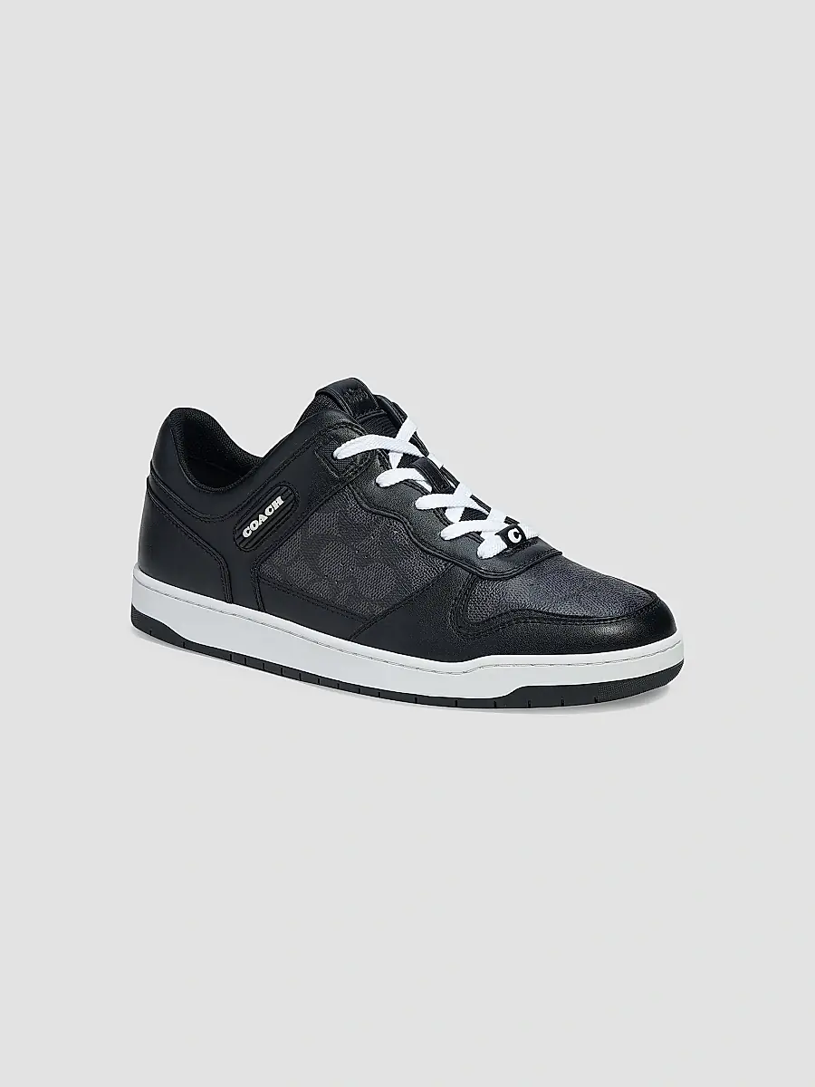 Coach Men's Signature Leather Monogrammed Sneakers | Thumbnail 2