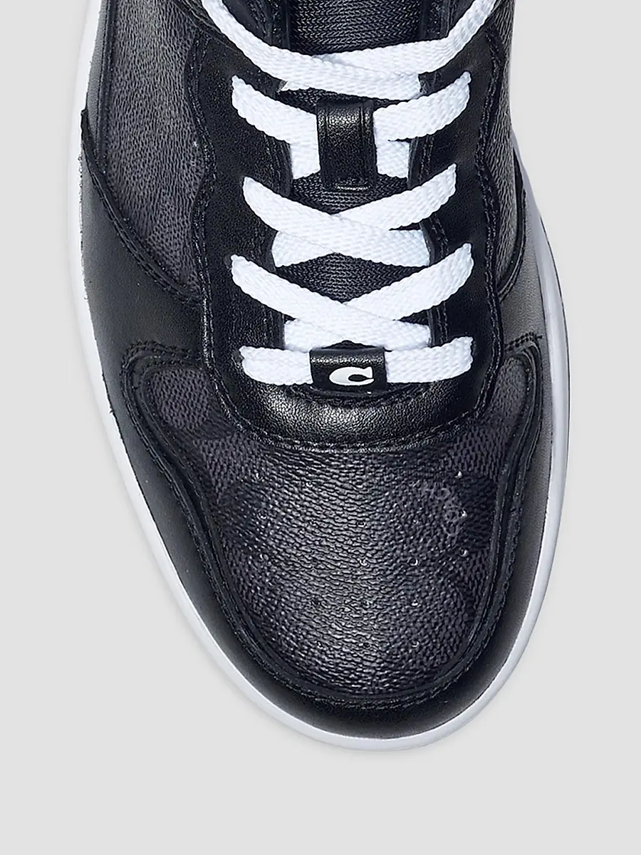 Coach Men's Signature Leather Monogrammed Sneakers | Thumbnail 4