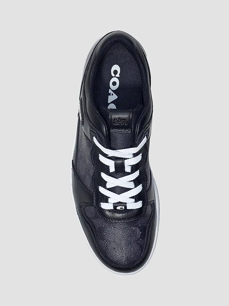 Coach Men's Signature Leather Monogrammed Sneakers | Thumbnail 5