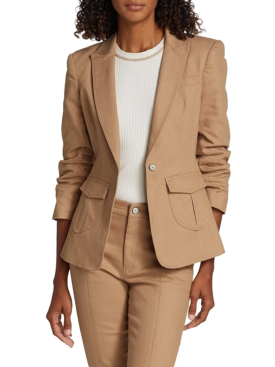 Cinq à Sept Women's Louisa Denim Blazer | Thumbnail 3 Cinq à Sept Women's Louisa Denim Blazer | Thumbnail 3