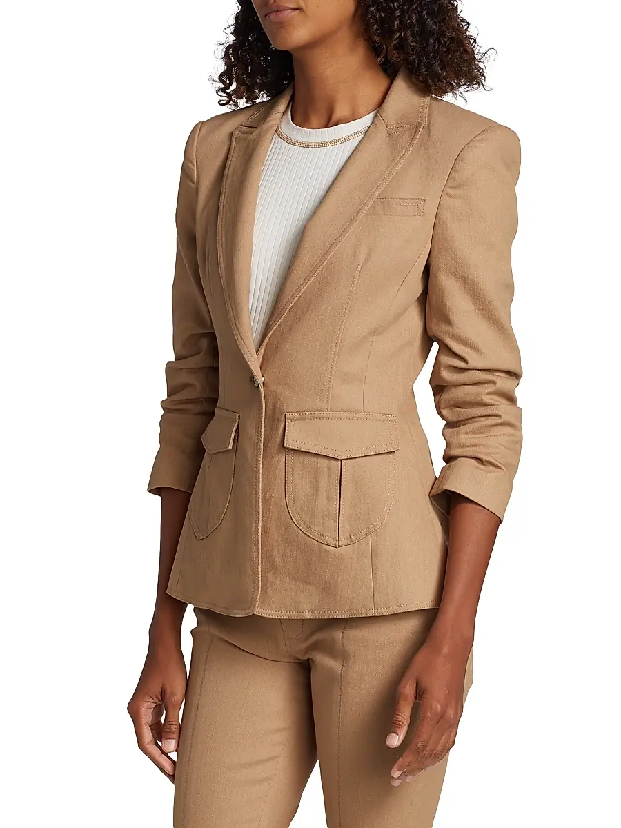 Cinq à Sept Women's Louisa Denim Blazer | Thumbnail 4 Cinq à Sept Women's Louisa Denim Blazer | Thumbnail 4