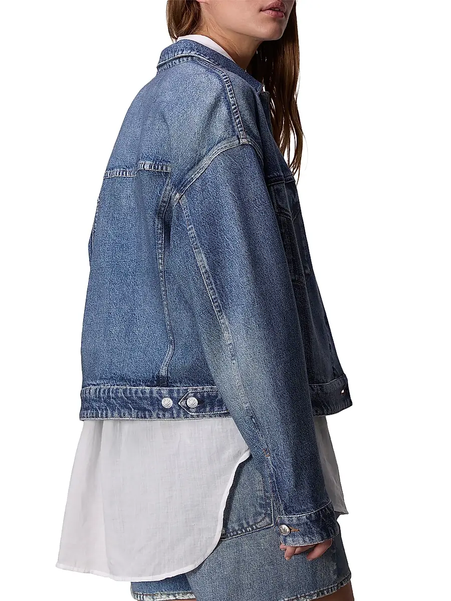 rag & bone Women's rb Miramar Denim Trucker Jacket | Thumbnail 5