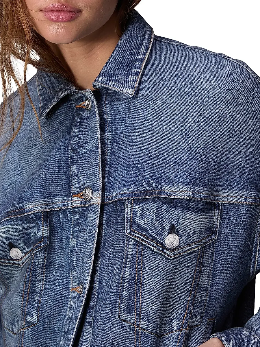 rag & bone Women's rb Miramar Denim Trucker Jacket | Thumbnail 7