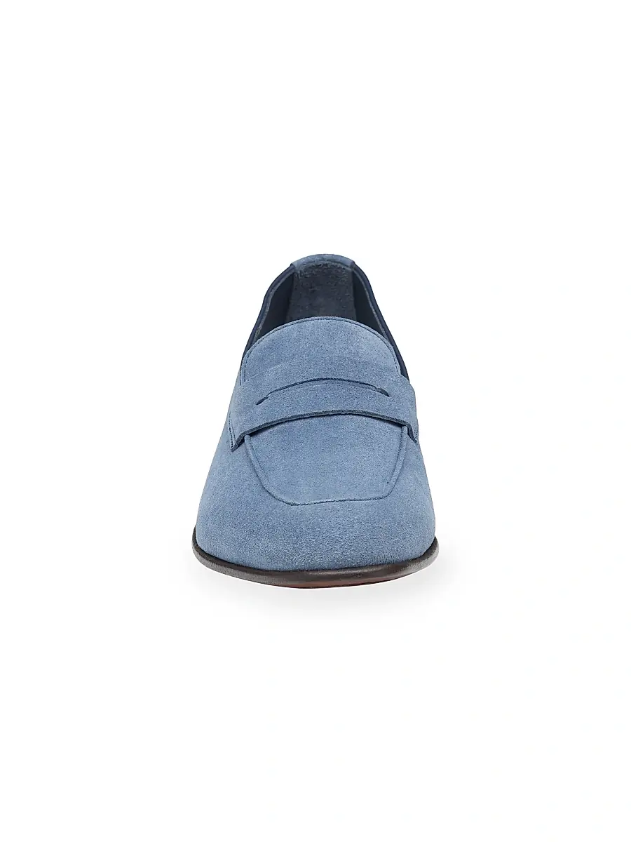 Johnston & Murphy Men's Taylor Suede Penny Loafers | Thumbnail 3 Johnston & Murphy Men's Taylor Suede Penny Loafers | Thumbnail 3
