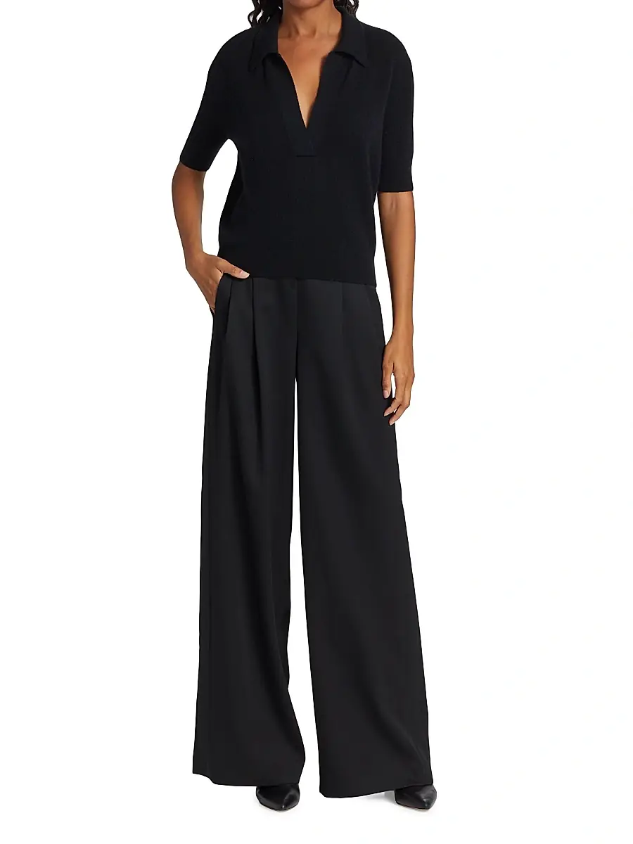 Khaite Women's Shrunken Jo Cashmere Sweater - Black | Thumbnail 2 Khaite Women's Shrunken Jo Cashmere Sweater - Black | Thumbnail 2