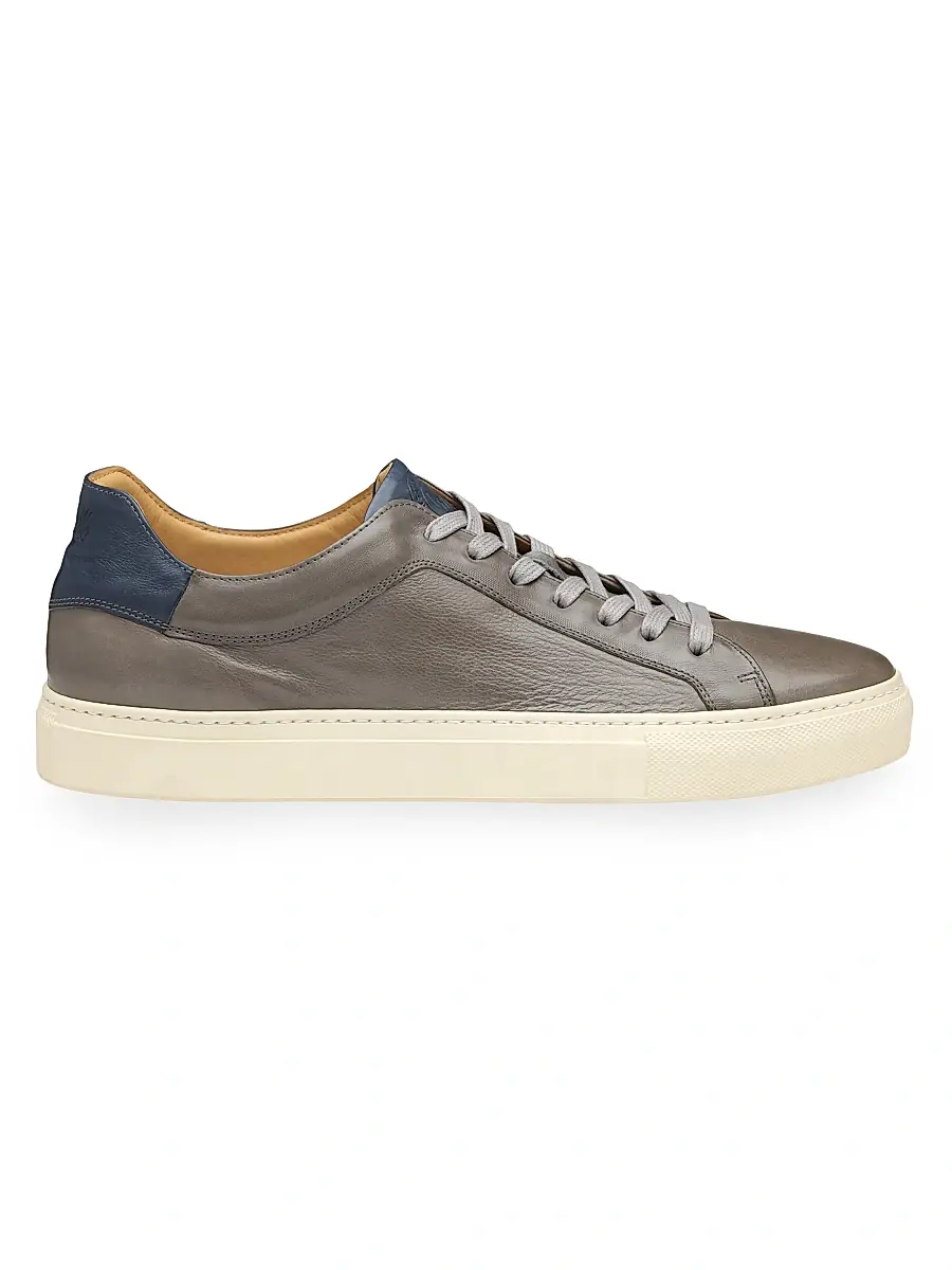 Johnston & Murphy Men's Jared Leather Sneakers - Gray | Image 1 Johnston & Murphy Men's Jared Leather Sneakers - Gray | Image 1