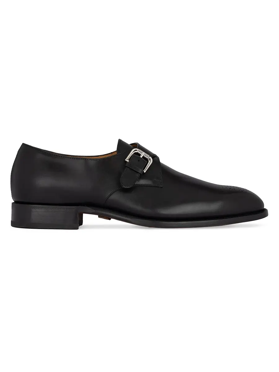 Ralph Lauren Purple Label Men's Darnell II Leather Monk Strap Dress Loafers | Thumbnail 2