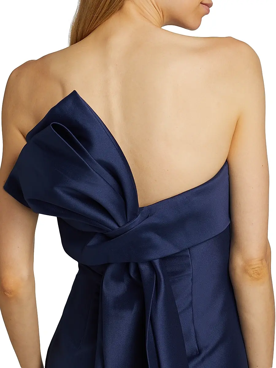 BADGLEY MISCHKA Women's Satin Strapless Gown | Thumbnail 6