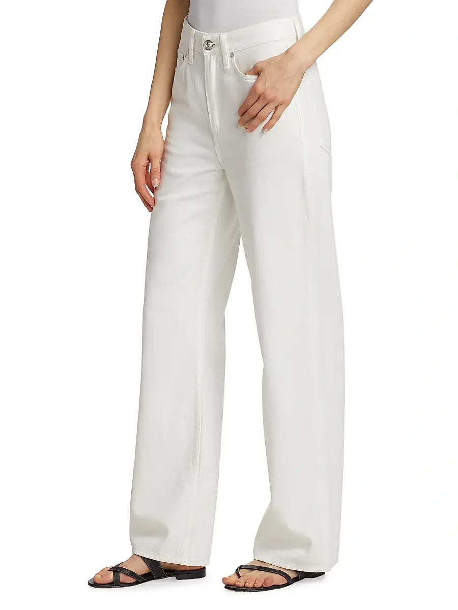 rag & bone Women's Featherweight Logan Mid-Rise Wide-Leg Jeans | Thumbnail 4 rag & bone Women's Featherweight Logan Mid-Rise Wide-Leg Jeans | Thumbnail 4