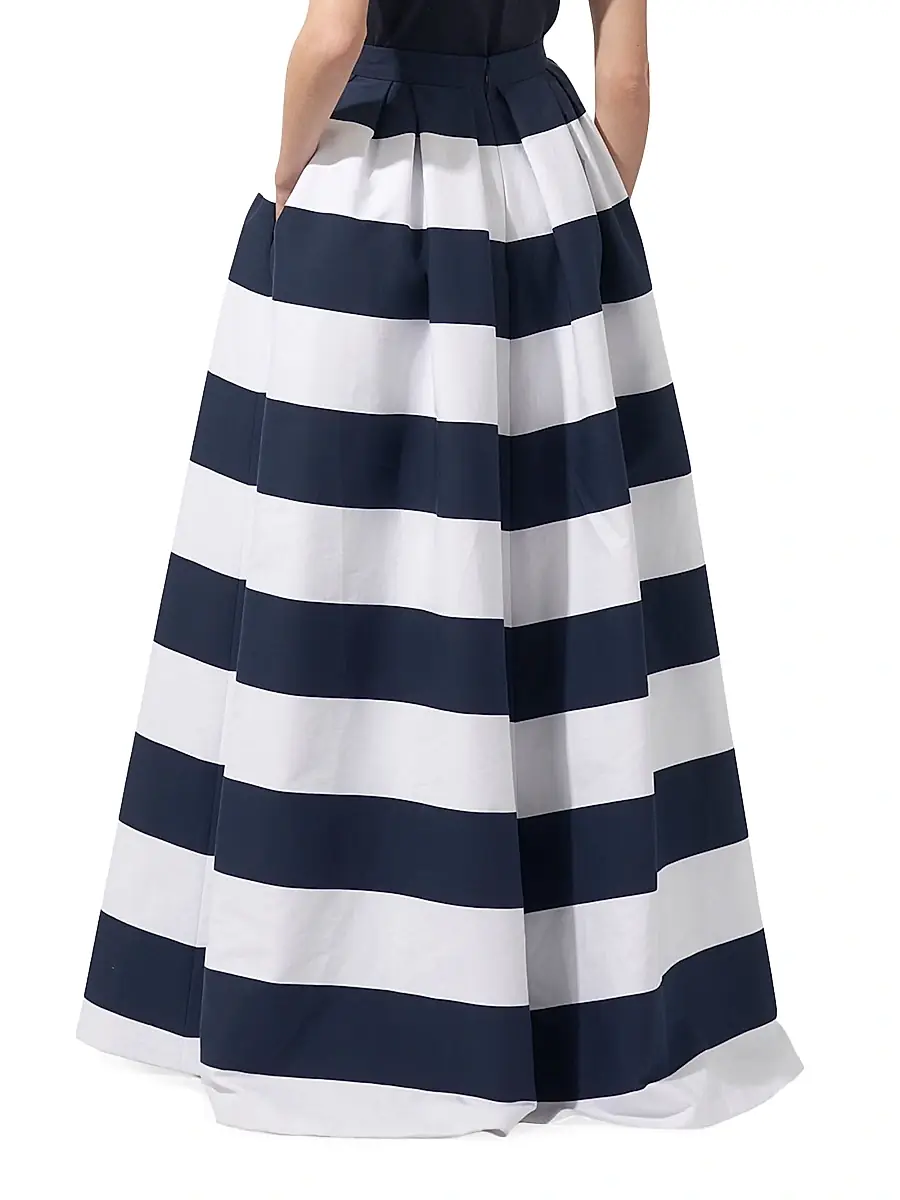 Carolina Herrera Women's Striped Ball Maxi Skirt - Midnight Multi | Thumbnail 4 Carolina Herrera Women's Striped Ball Maxi Skirt - Midnight Multi | Thumbnail 4