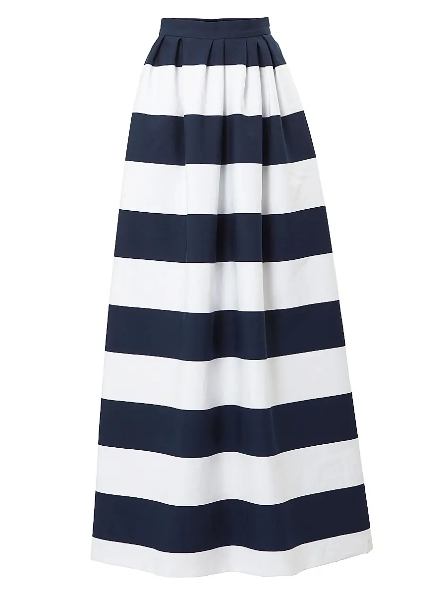 Carolina Herrera Women's Striped Ball Maxi Skirt - Midnight Multi | Thumbnail 1 Carolina Herrera Women's Striped Ball Maxi Skirt - Midnight Multi | Thumbnail 1