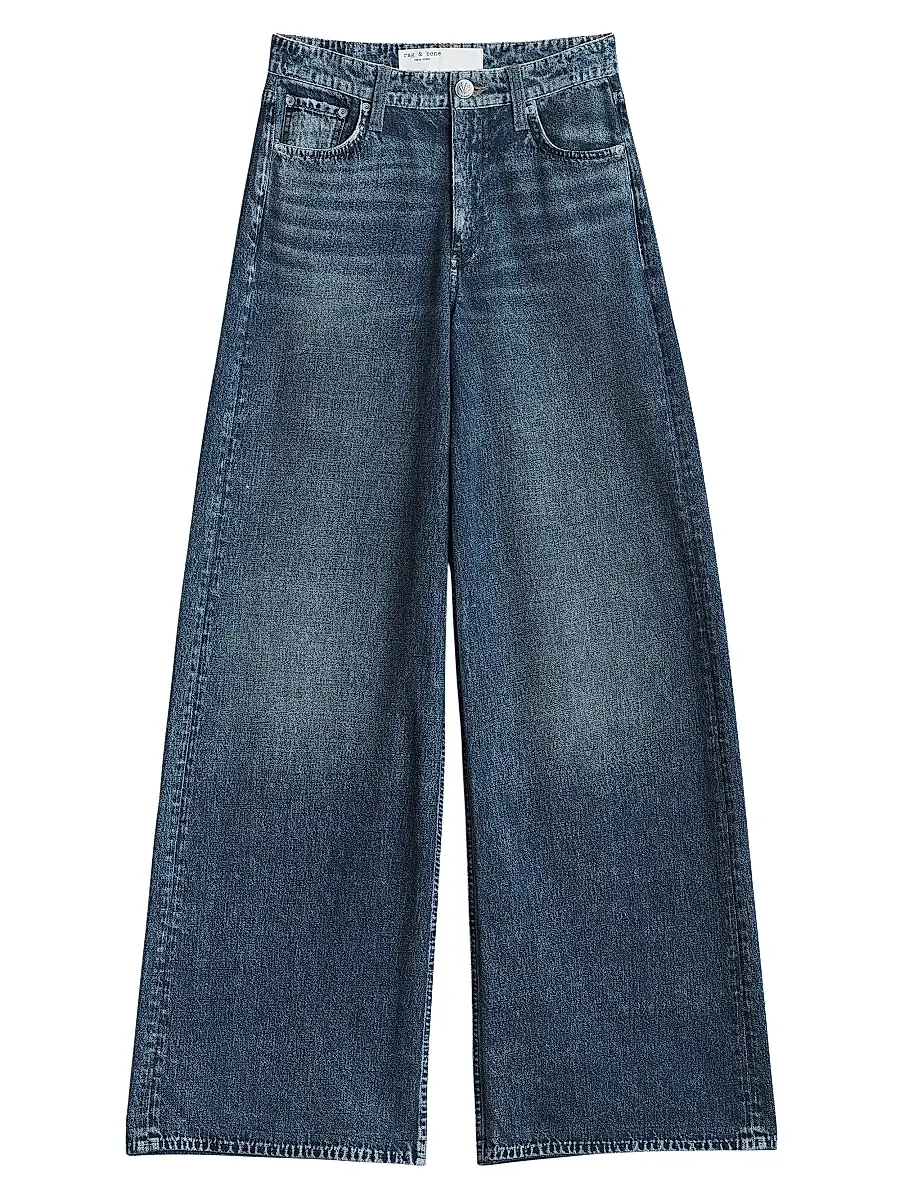 rag & bone Women's rb Miramar Sofie Wide-Leg Jeans