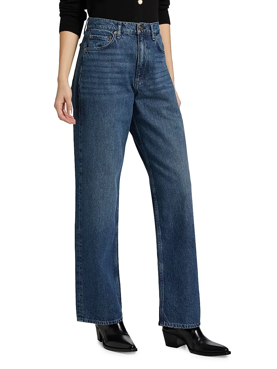 rag & bone Women's Shea High-Rise Relaxed Straight-Leg Jeans | Thumbnail 4 rag & bone Women's Shea High-Rise Relaxed Straight-Leg Jeans | Thumbnail 4