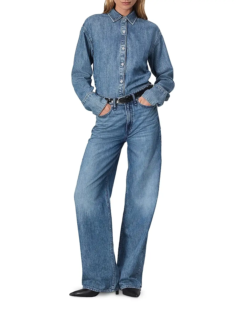 rag & bone Women's Logan High-Rise Wide-Leg Jeans | Thumbnail 2 rag & bone Women's Logan High-Rise Wide-Leg Jeans | Thumbnail 2
