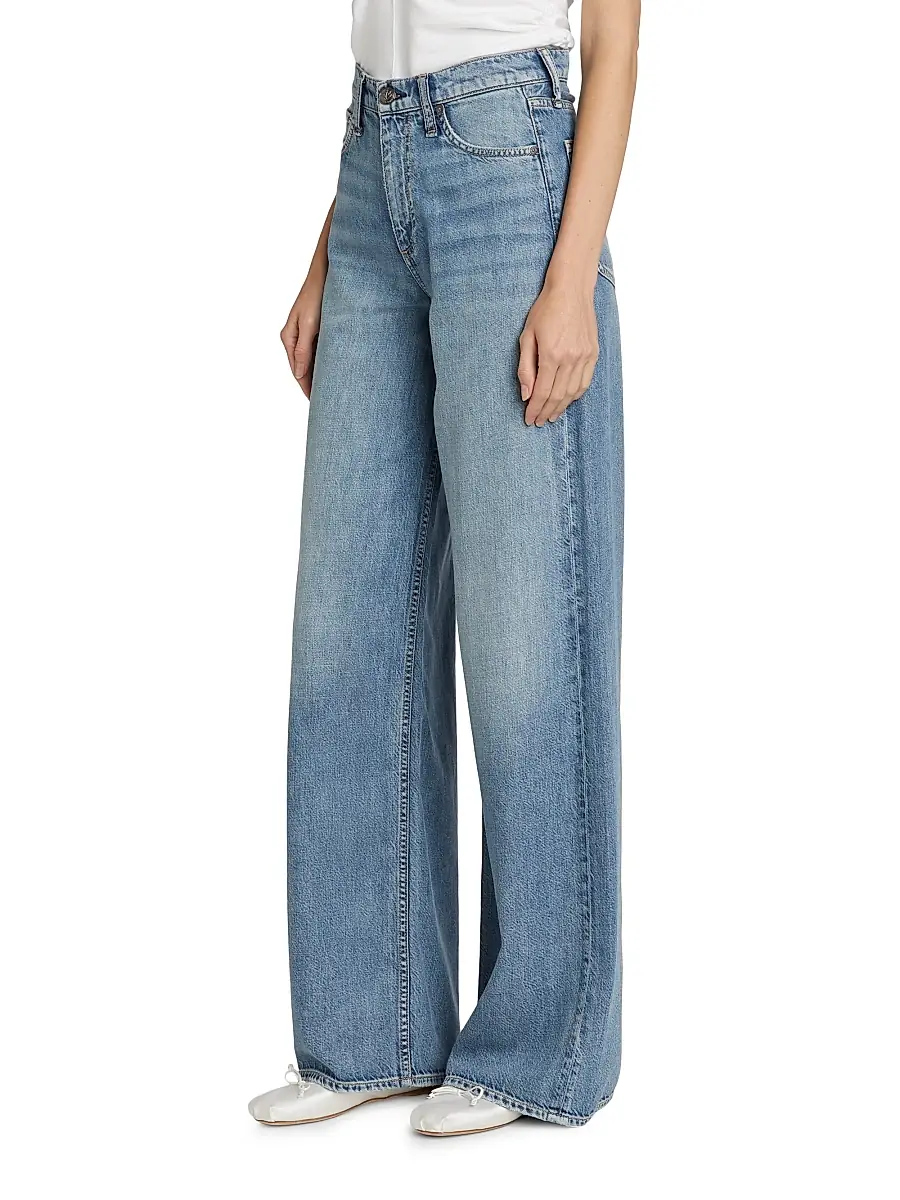 rag & bone Women's Featherweight Sofie Wide-Leg Jeans | Thumbnail 4