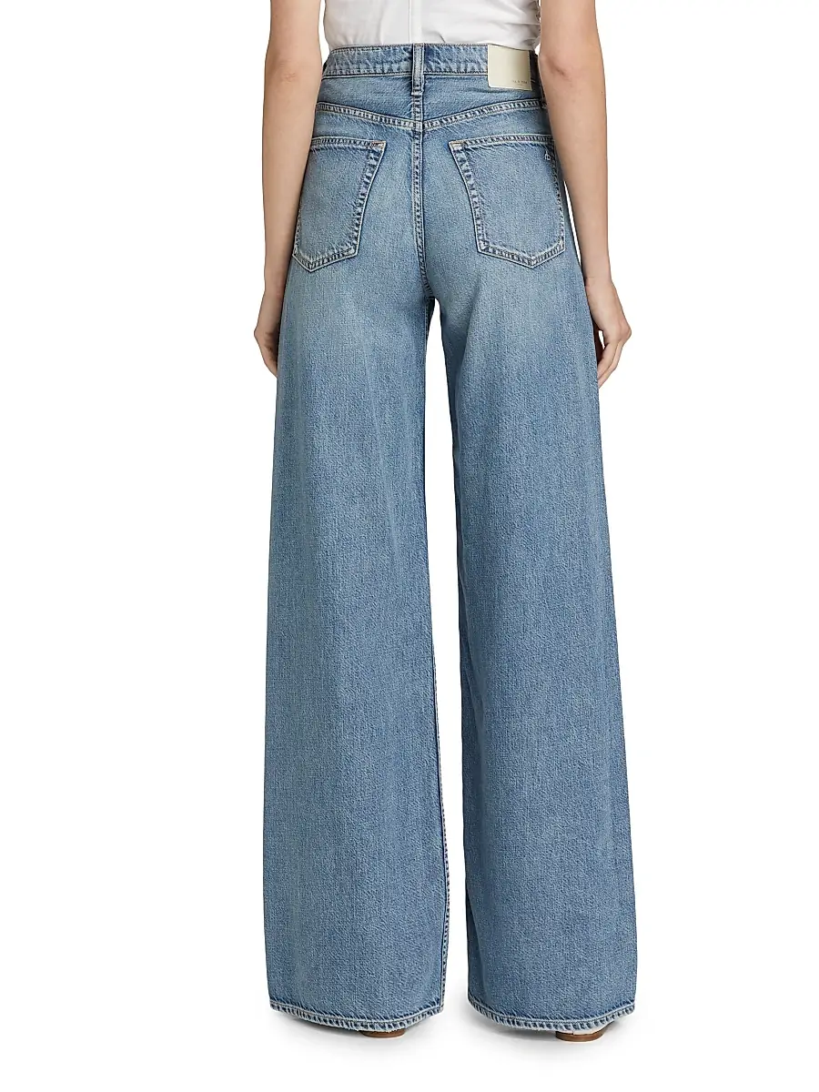 rag & bone Women's Featherweight Sofie Wide-Leg Jeans | Thumbnail 5