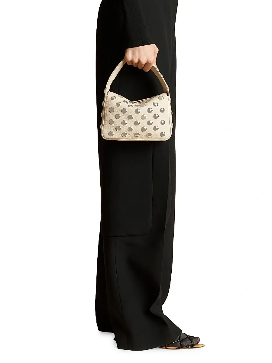 Khaite Women's Elena Studded Leather Top Handle Bag - Dark | Thumbnail 2 Khaite Women's Elena Studded Leather Top Handle Bag - Dark | Thumbnail 2
