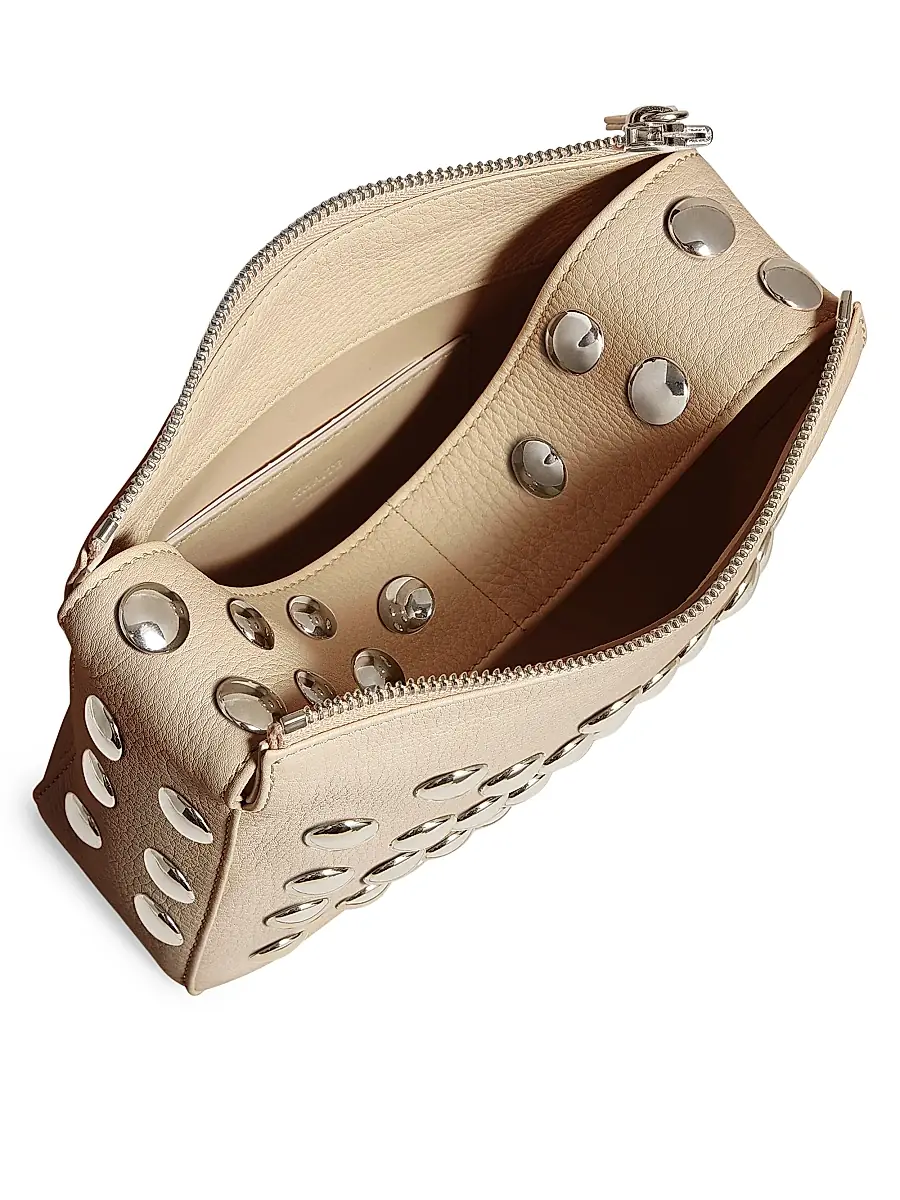 Khaite Women's Elena Studded Leather Top Handle Bag - Dark | Thumbnail 3 Khaite Women's Elena Studded Leather Top Handle Bag - Dark | Thumbnail 3