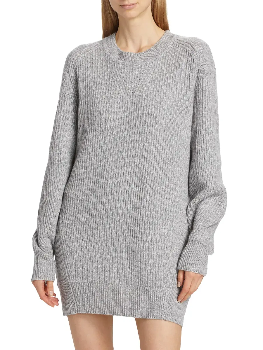 rag & bone Women's Pierce Rib-Knit Cashmere Sweater Dress - Plum | Thumbnail 2 rag & bone Women's Pierce Rib-Knit Cashmere Sweater Dress - Plum | Thumbnail 2