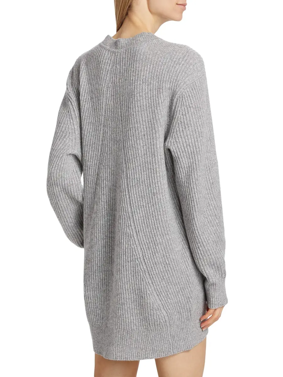 rag & bone Women's Pierce Rib-Knit Cashmere Sweater Dress - Plum | Thumbnail 4 rag & bone Women's Pierce Rib-Knit Cashmere Sweater Dress - Plum | Thumbnail 4