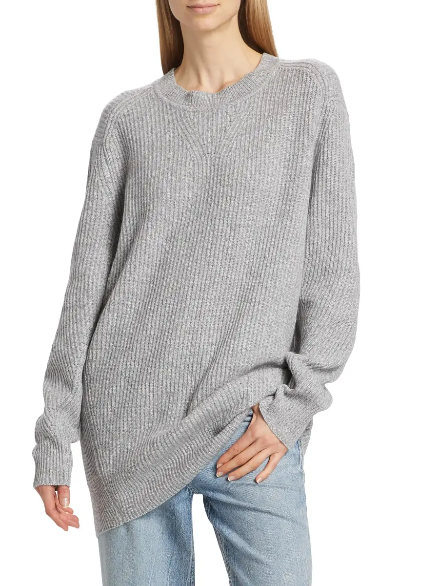 rag & bone Women's Pierce Rib-Knit Cashmere Sweater Dress - Plum | Thumbnail 5 rag & bone Women's Pierce Rib-Knit Cashmere Sweater Dress - Plum | Thumbnail 5