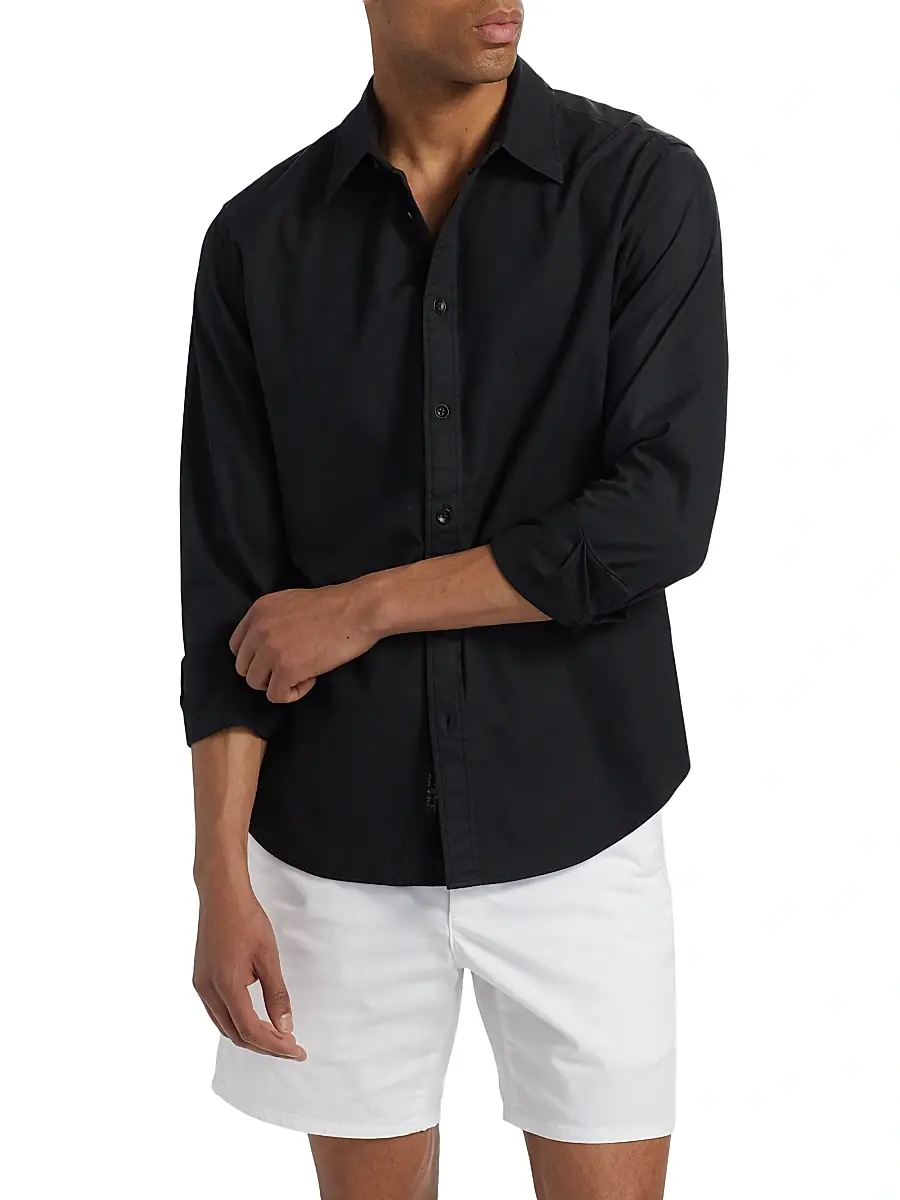 rag & bone Men's Tomlin Cotton Button-Front Shirt | Thumbnail 3 rag & bone Men's Tomlin Cotton Button-Front Shirt | Thumbnail 3
