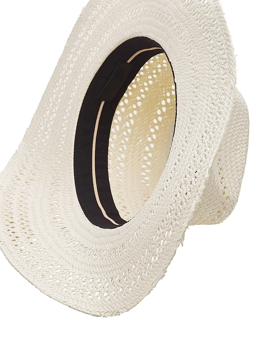 rag & bone Women's Elle Perforated Straw Fedora | Thumbnail 3 rag & bone Women's Elle Perforated Straw Fedora | Thumbnail 3