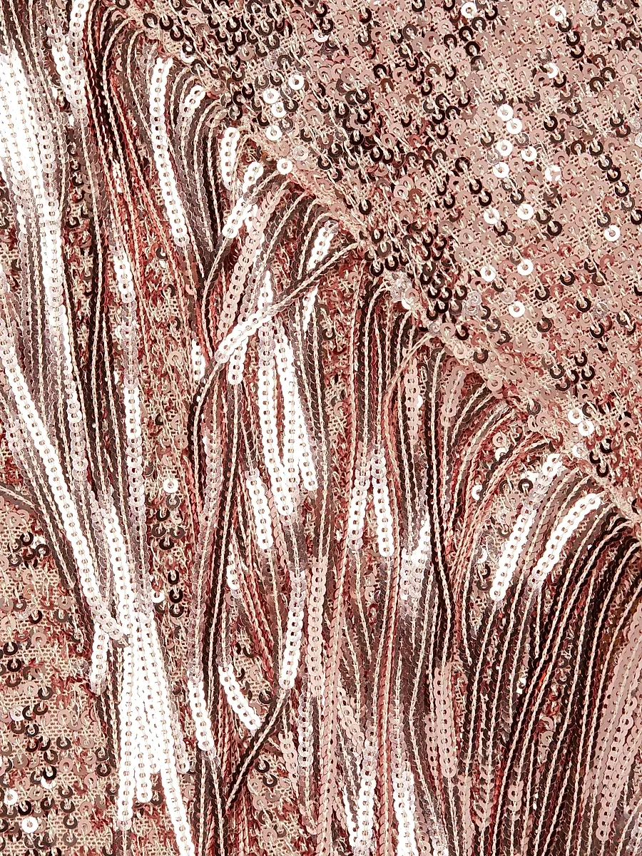 BADGLEY MISCHKA Women's Sequin Fringe One-Shoulder Midi Dress | Thumbnail 7